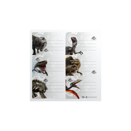 ETIQUETA ESCOLAR MOOVING JURASSIC WORLD