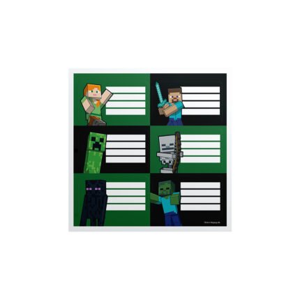 ETIQUETA ESCOLAR MOOVING MINECRAFT