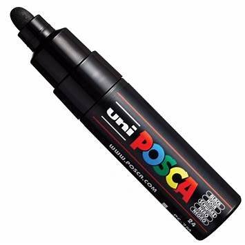 MARCADOR UNI POSCA PC-7M PUNTA GRUESA NEGRO