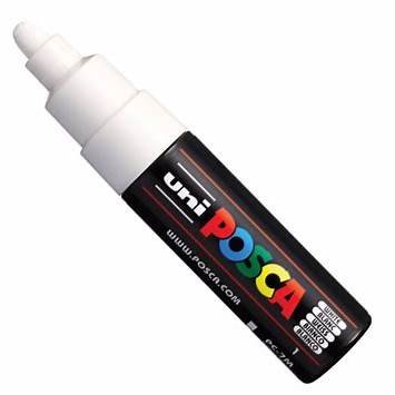 MARCADOR UNI POSCA PC-7M PUNTA GRUESA BLANCO