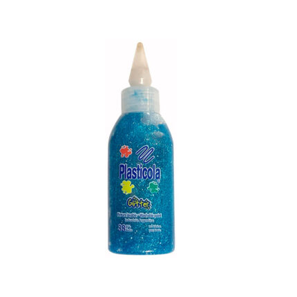 ADHESIVO PLASTICOLA     38 G BRILLOS TURQUESA