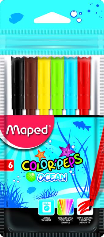 MARCADOR MAPED COLOR PEPS OCEAN x  6    845723