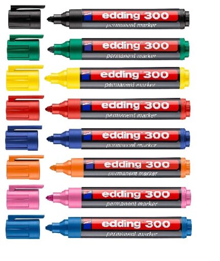 MARCADOR EDDING  300 PERMANENTE NARANJA P/REDONDA