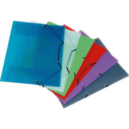 CARPETA 3 SOLAPAS PLASTICA 35 x 50 TRANSPARENTE