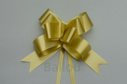 CINTA REGALO BALLOU MOÑO RAPIDO MEDIANO x 50 DORADO  M130