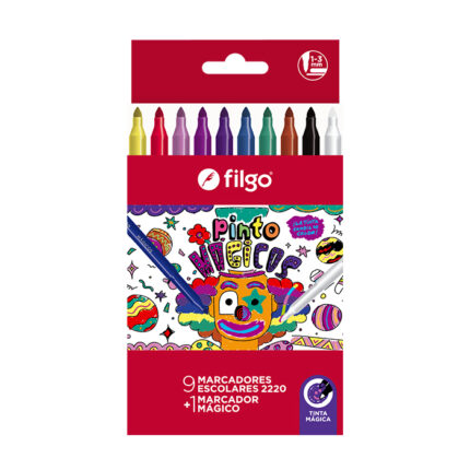 MARCADOR FILGO PINTO 2220 MAGICOS x 10 COLORES