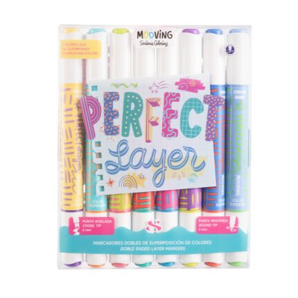 MARCADOR COLORING DOBLES SUPERPOSICION DE COLORES x 8     3021408