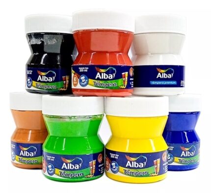 TEMPERA ALBA ESCOLAR 100 ml  AMARILLO