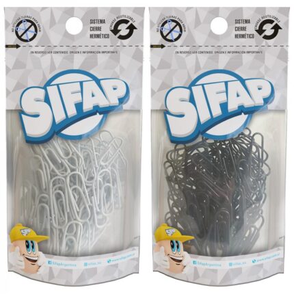 BROCHE CLIP SIFAP FORRADO Nº 3 BLACK & WHITE
