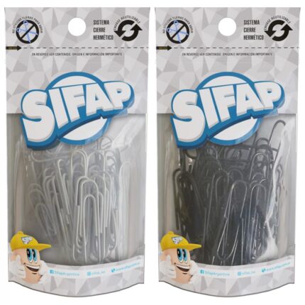 BROCHE CLIP SIFAP FORRADO Nº 6 x 50 BLACK & WHITE