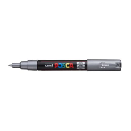 MARCADOR UNI POSCA PC-1M PUNTA FINA PLATA