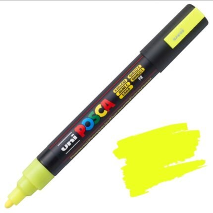 MARCADOR UNI POSCA PC-5M PUNTA GRUESA AMARILLO FLUO