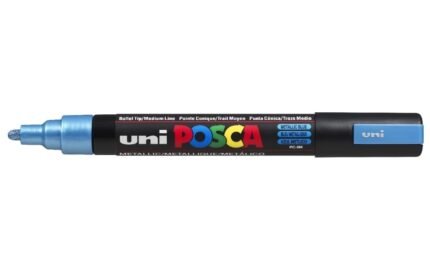 MARCADOR UNI POSCA PC-5M PUNTA GRUESA AZUL METAL