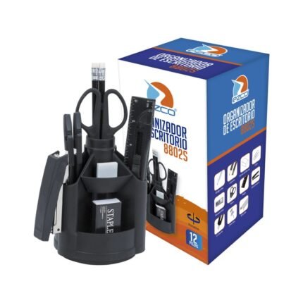 ORGANIZADOR ESCRITORIO EZCO CIRCULAR 12 PIEZAS 8802