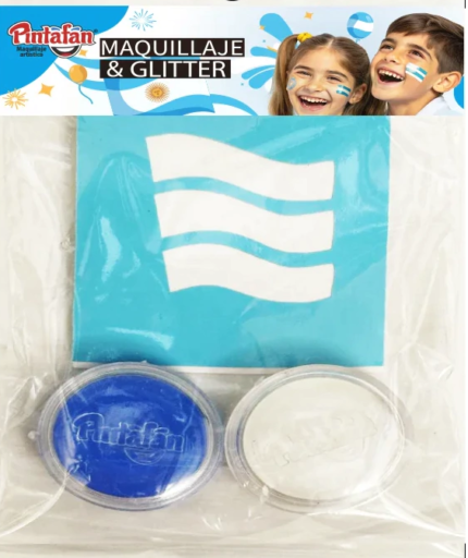 SET PINTAFAN MAQUILLAJE CON STENCIL BANDERA  0160-0003