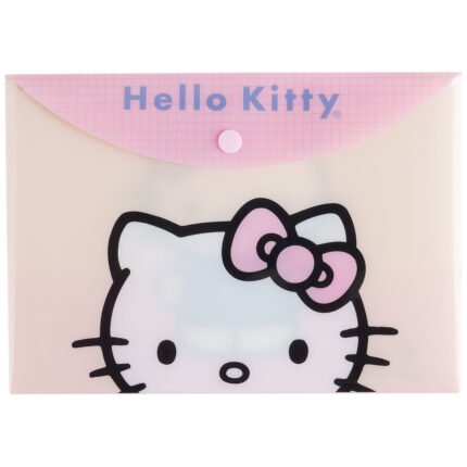 SOBRE PLASTICO MOOVING A5 CON BOTON HELLO KITTY 1652170201