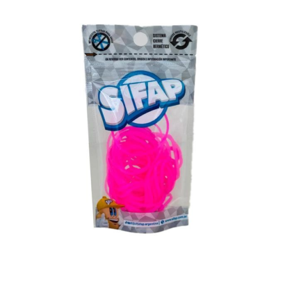 BANDAS ELASTICAS SIFAP x 16 GRS ROSA FLUO