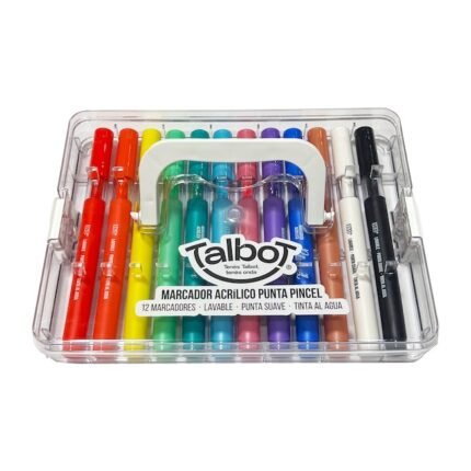 MARCADOR TALBOT ACRILICO PINCEL CAJA x 12 APILABLE