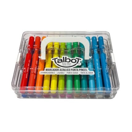 MARCADOR TALBOT ACRILICO PINCEL CAJA x 24 APILABLE