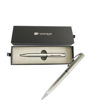 BOLIGRAFO PRESTIGE METALICO PLATA VIENA C/ESTUCHE 070076